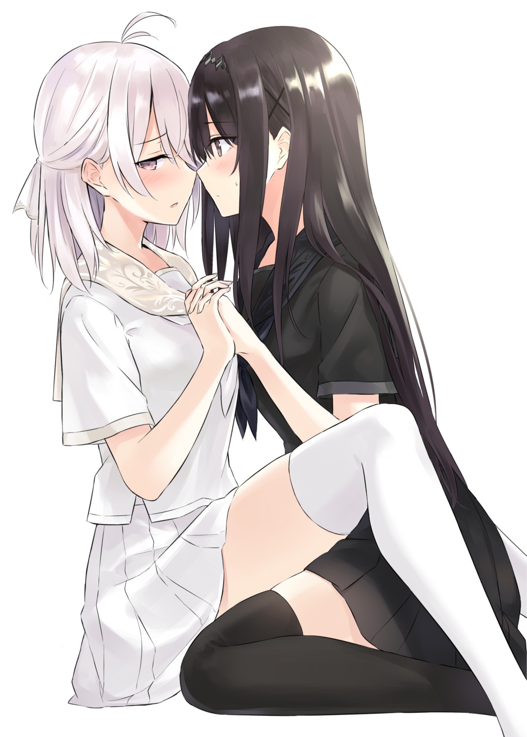 azuuru ciel_arc seifuku thighhighs yuri