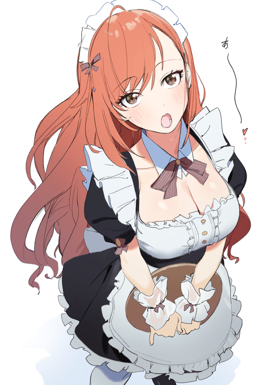 arisugawa_natsuha cleavage dorontabi maid the_idolm@ster the_idolm@ster_shiny_colors