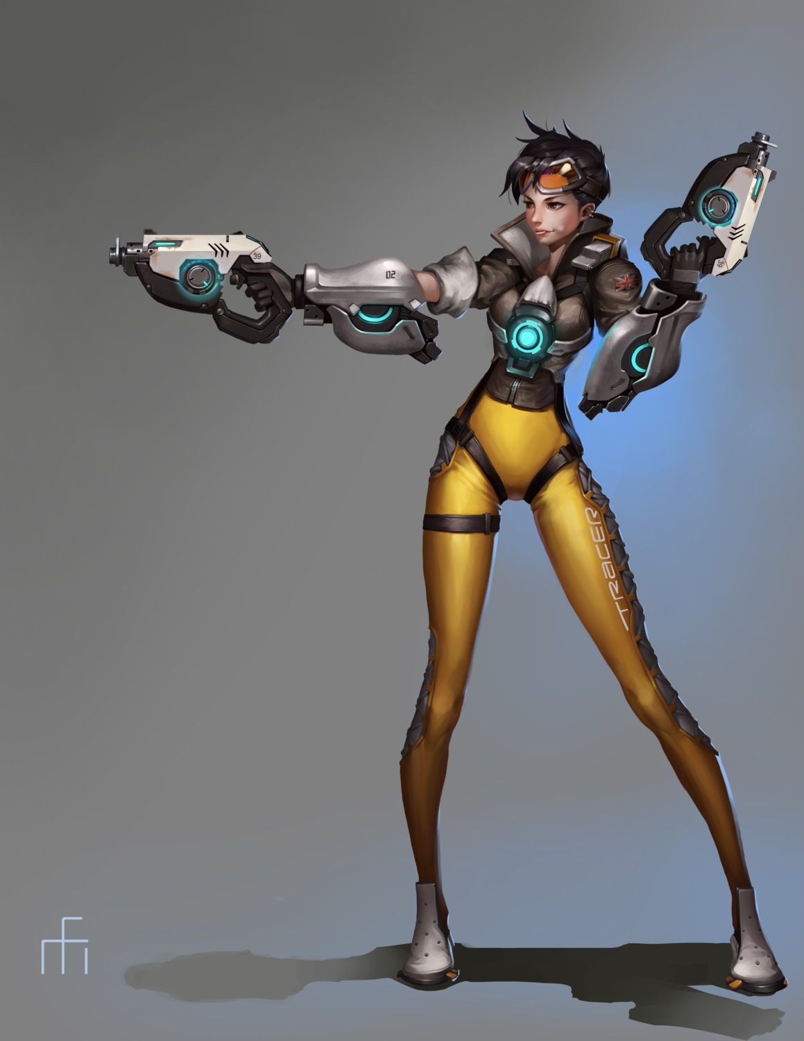 bodysuit gun midfinger22 overwatch tracer