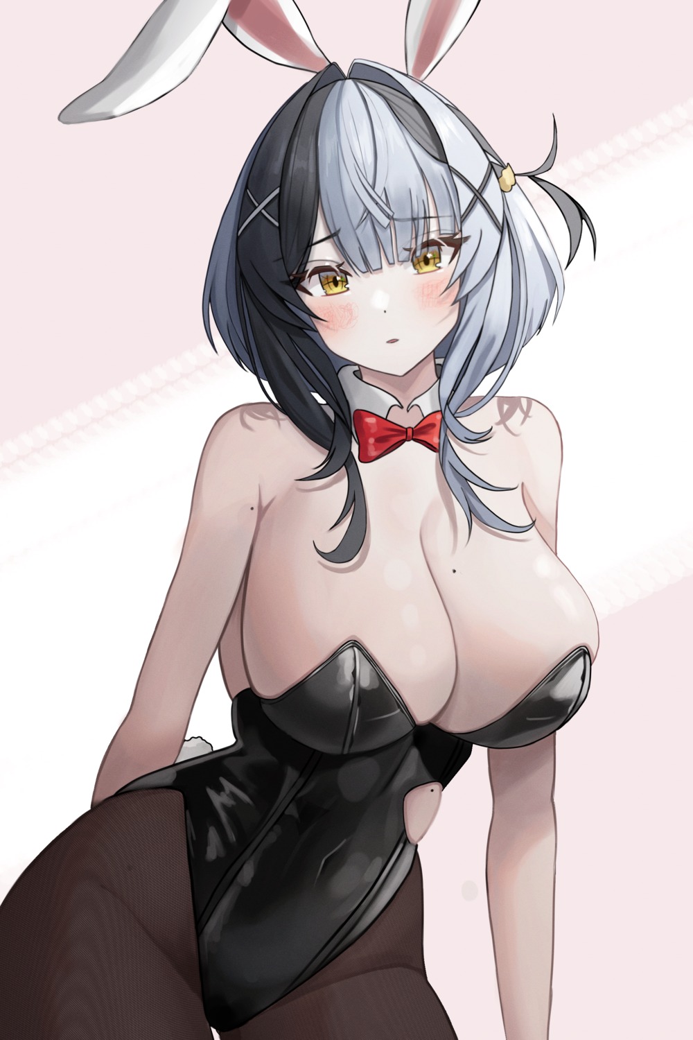 animal_ears bunny_ears bunny_girl fakey no_bra pantyhose tail