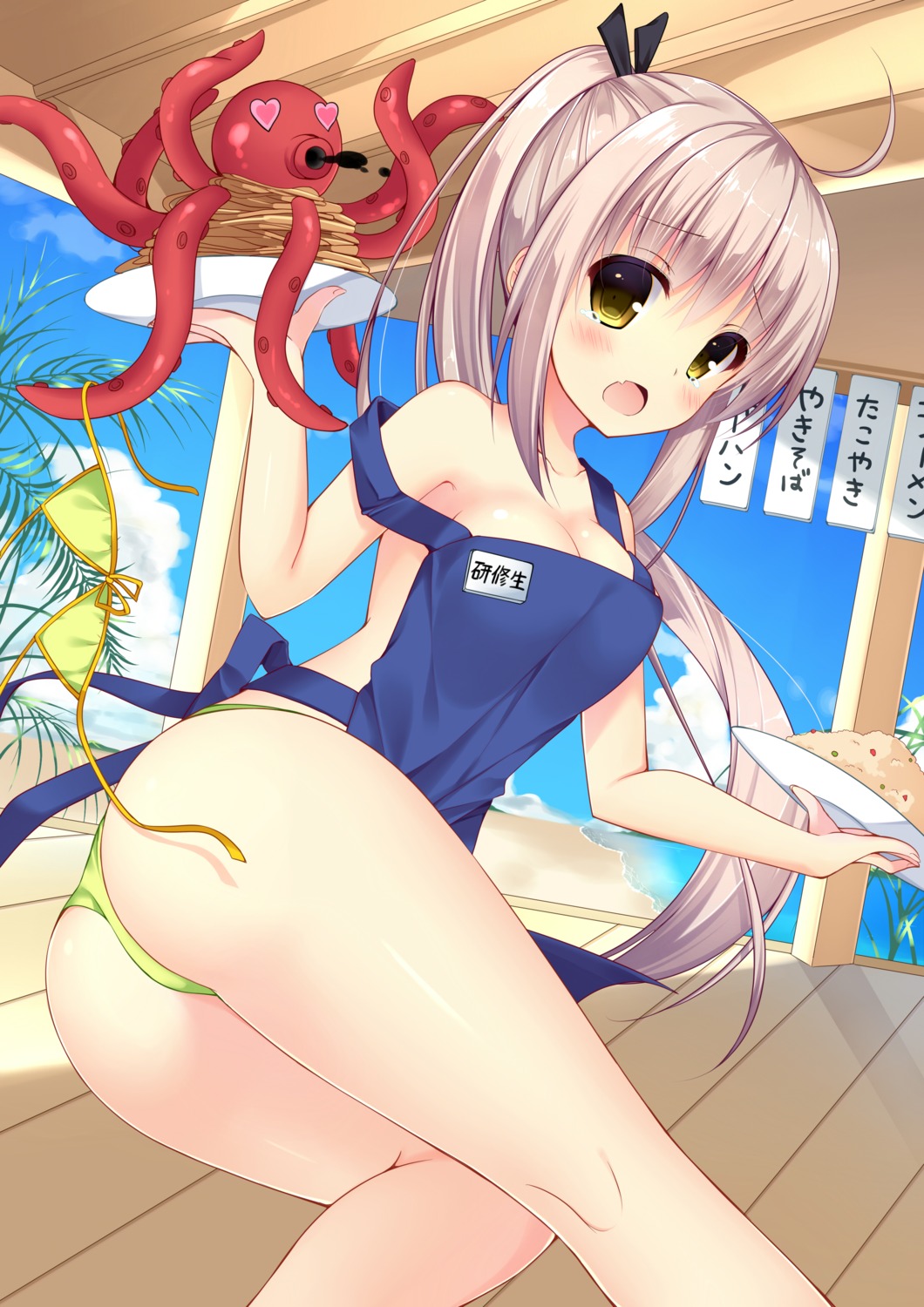 bekotarou bikini swimsuits wardrobe_malfunction