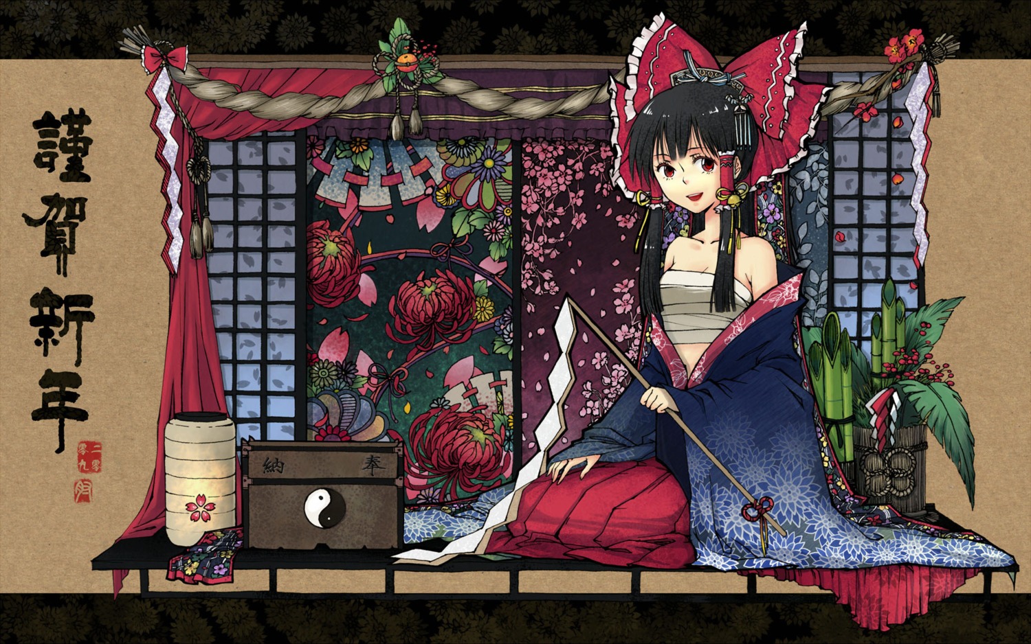 hakurei_reimu japanese_clothes kieta sarashi touhou