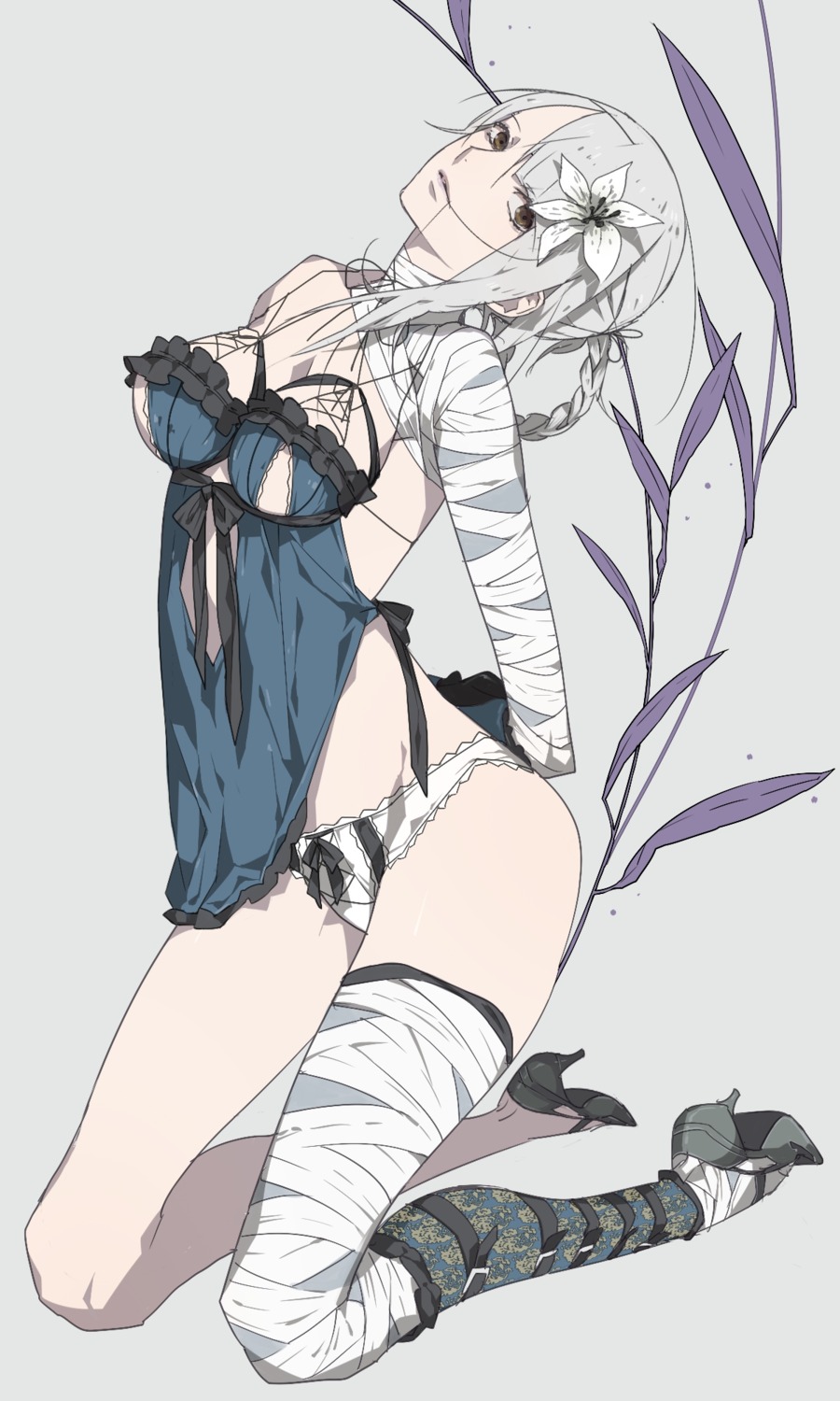 bandages kaine_(nier) kazari_tayu lingerie nier nier_replicant