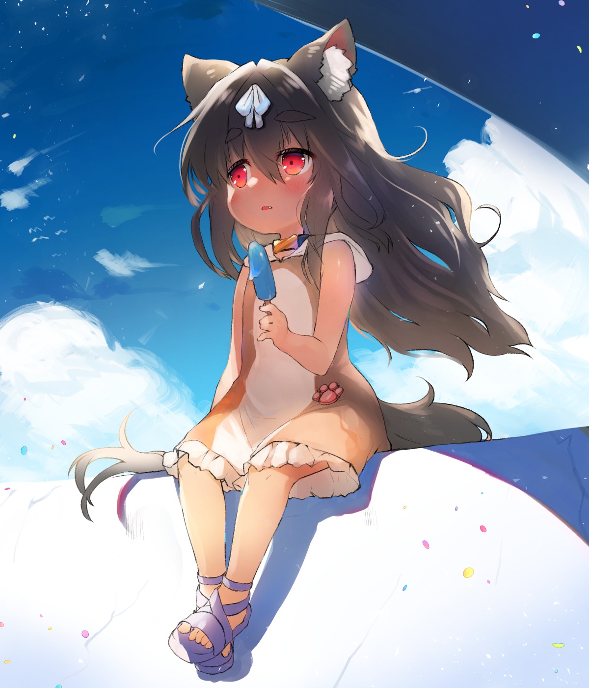 animal_ears dress summer_dress tagme tail