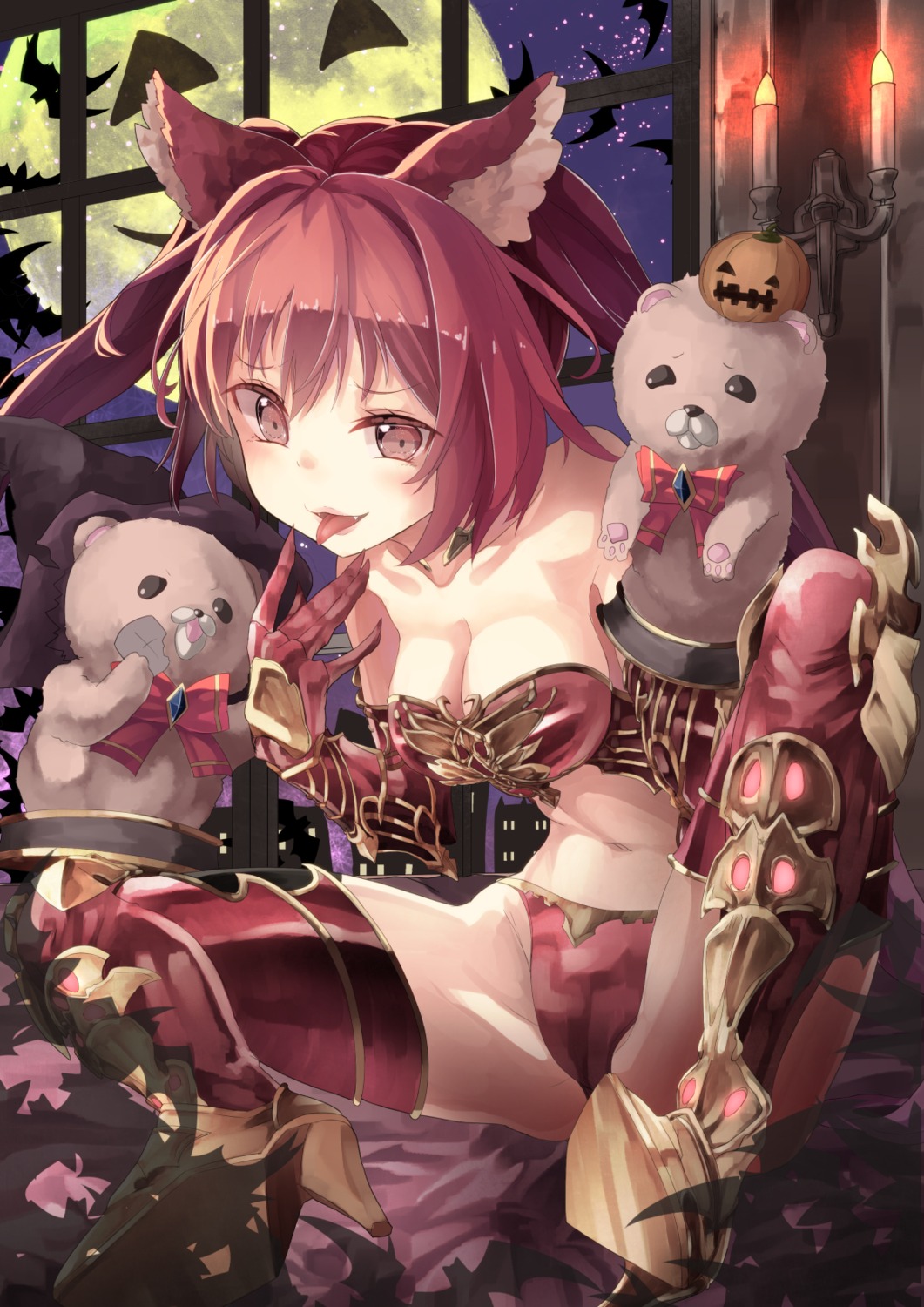 animal_ears armor bikini_armor cerberus_(shingeki_no_bahamut) cleavage granblue_fantasy heels saraki thighhighs