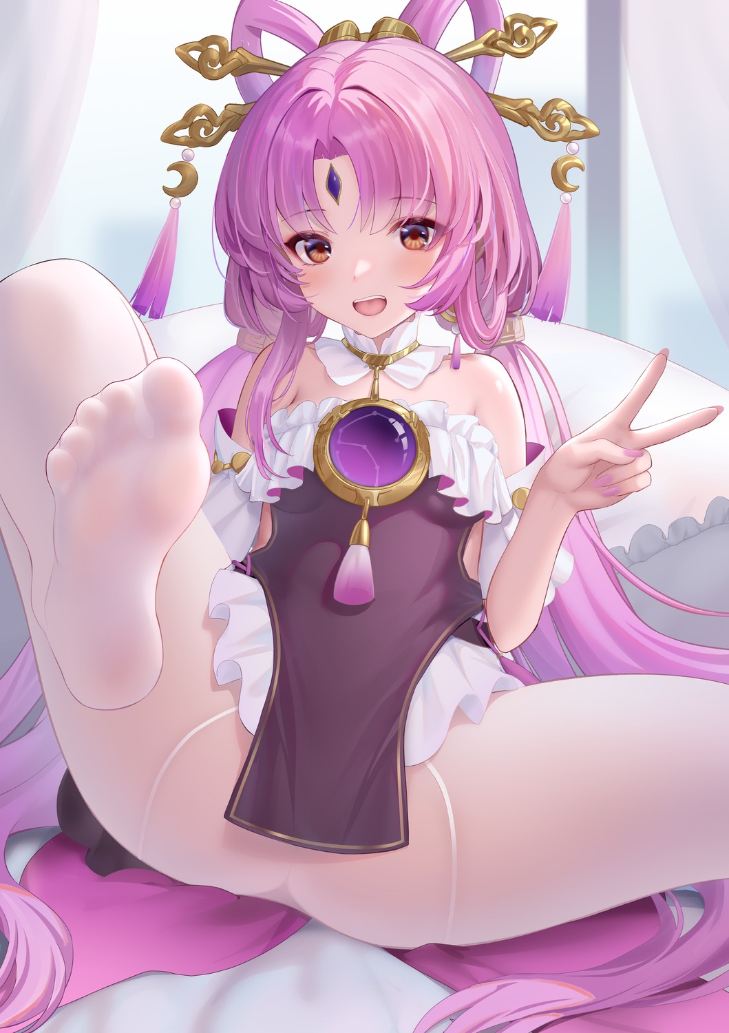 feet fu_xuan hong_bai honkai:_star_rail loli nopan pantyhose