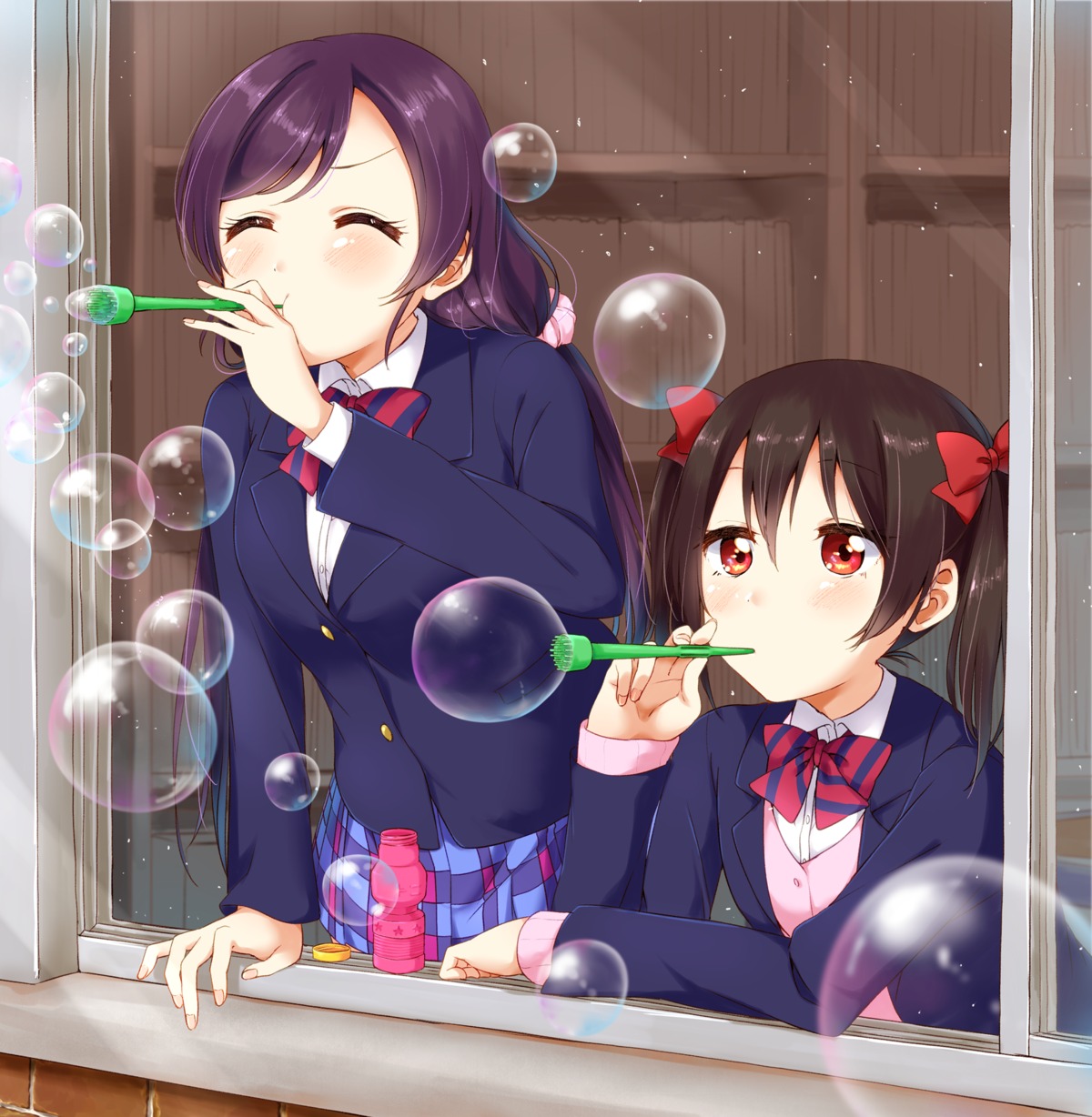 ksk_(kasokuiki) love_live! seifuku toujou_nozomi yazawa_nico