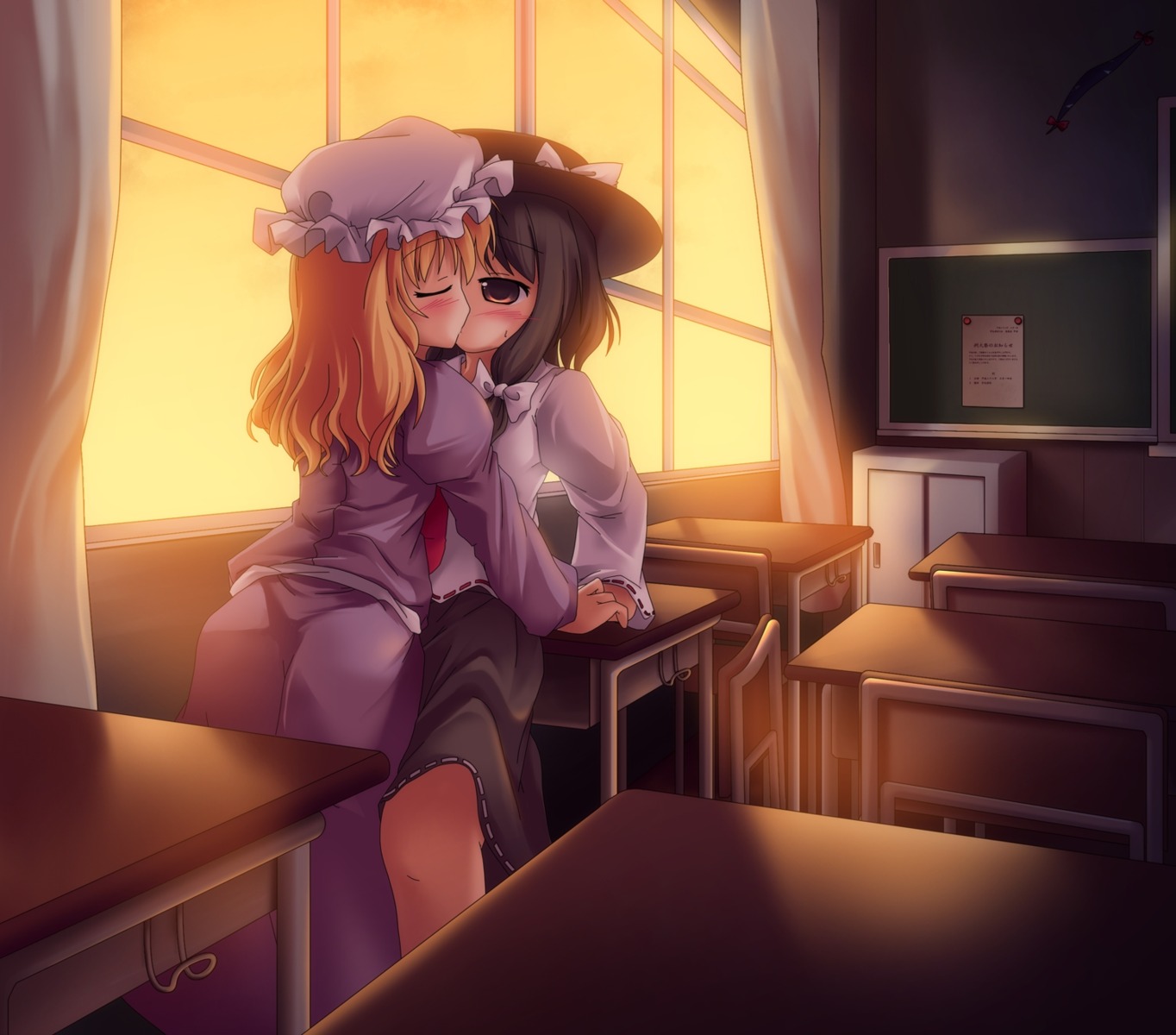 lzh maribel_han touhou usami_renko yuri