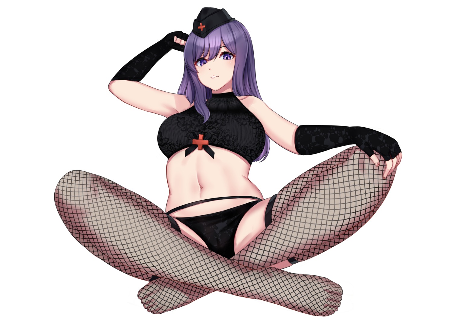 cameltoe feet fishnets kanta pantsu sweater