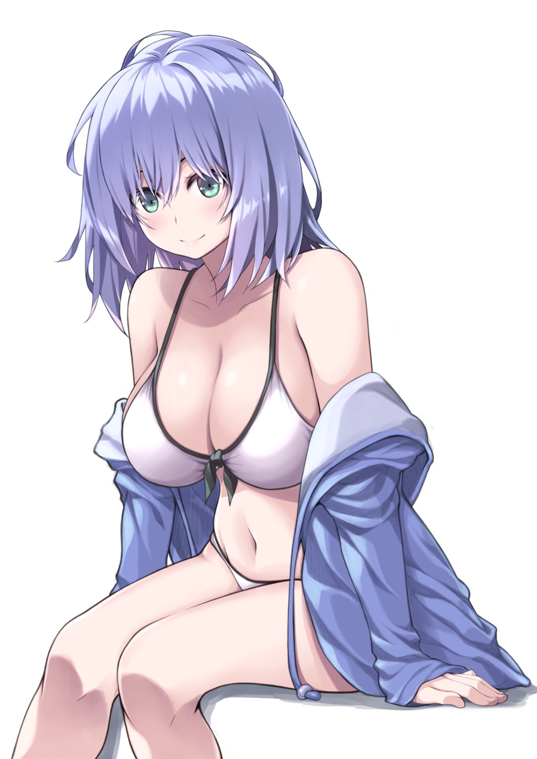 bikini cleavage korubucchi open_shirt swimsuits