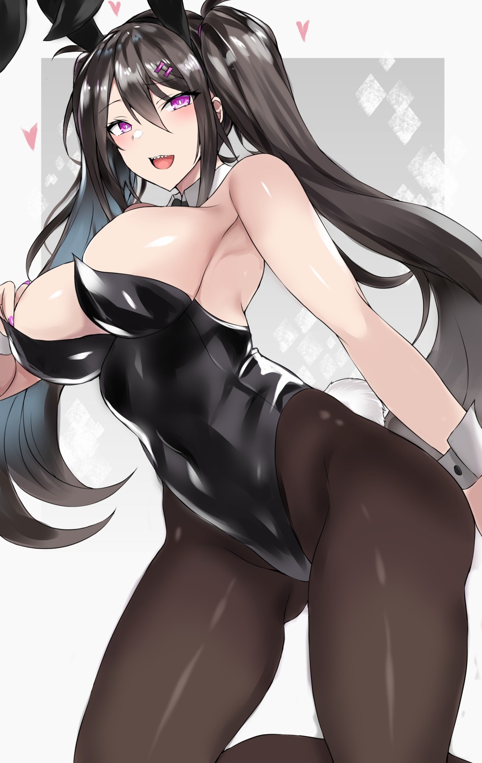 animal_ears bunny_ears bunny_girl farys_(afopahqfw) no_bra pantyhose tail