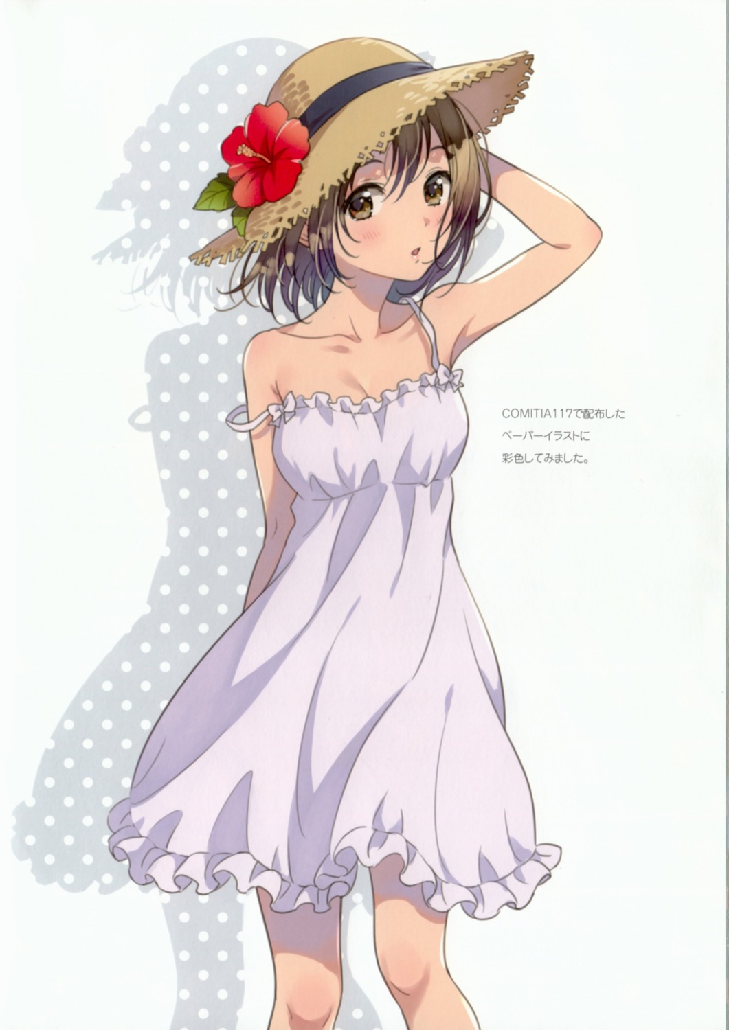 canvas dress morikura_en no_bra silhouette summer_dress