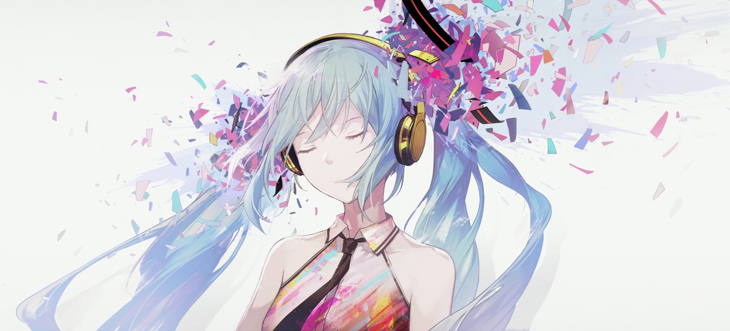 hatsune_miku headphones kieed vocaloid