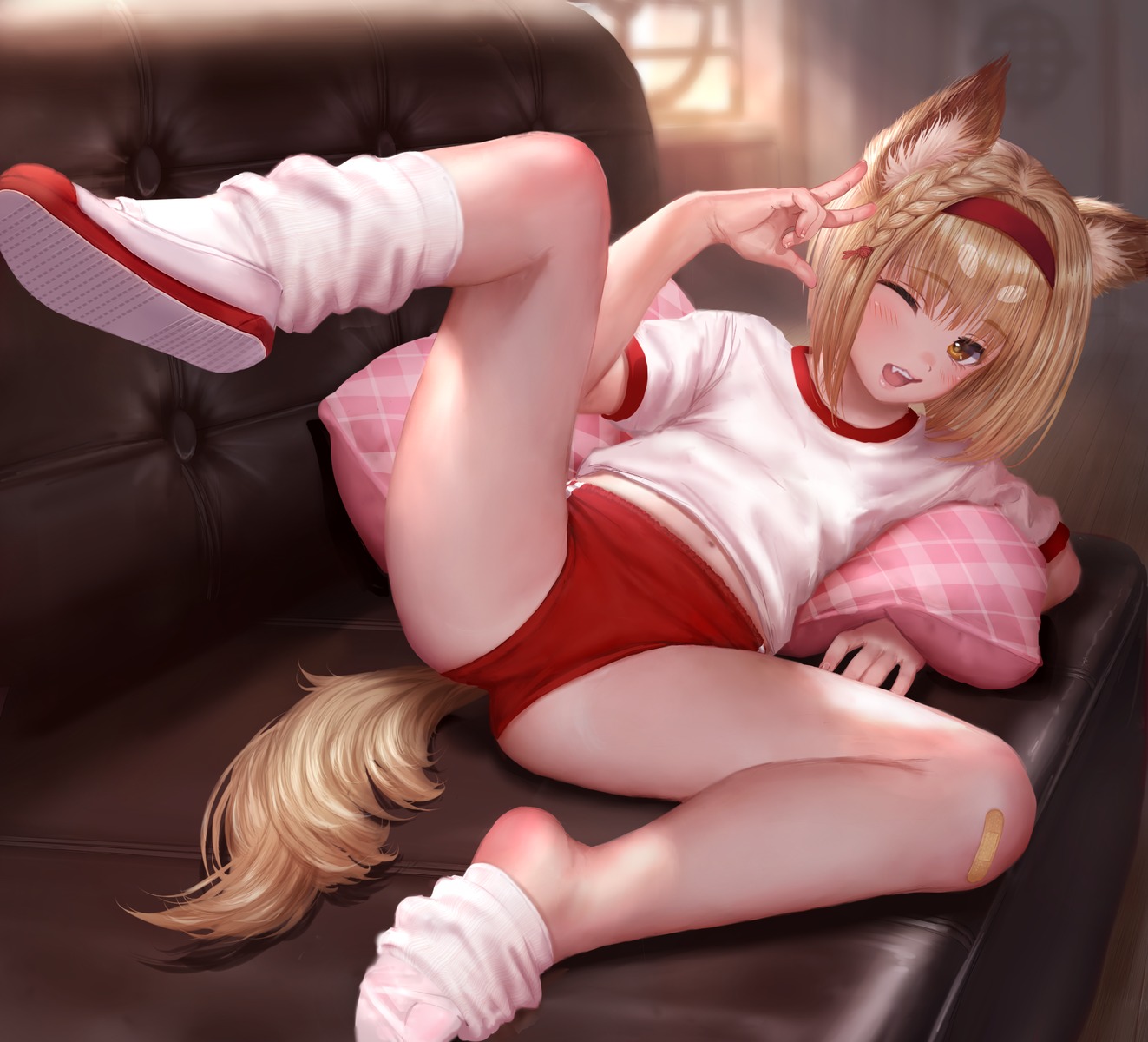 animal_ears asakuraf buruma feet granblue_fantasy gym_uniform inumimi loli tail vajra_(granblue_fantasy)