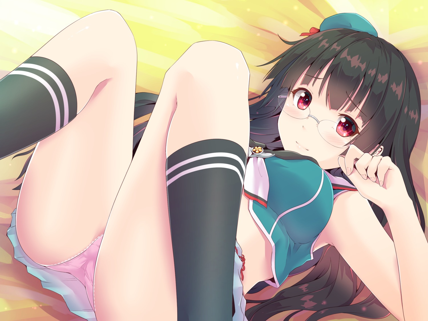 choukai_(kancolle) kantai_collection megane pantsu twinameless