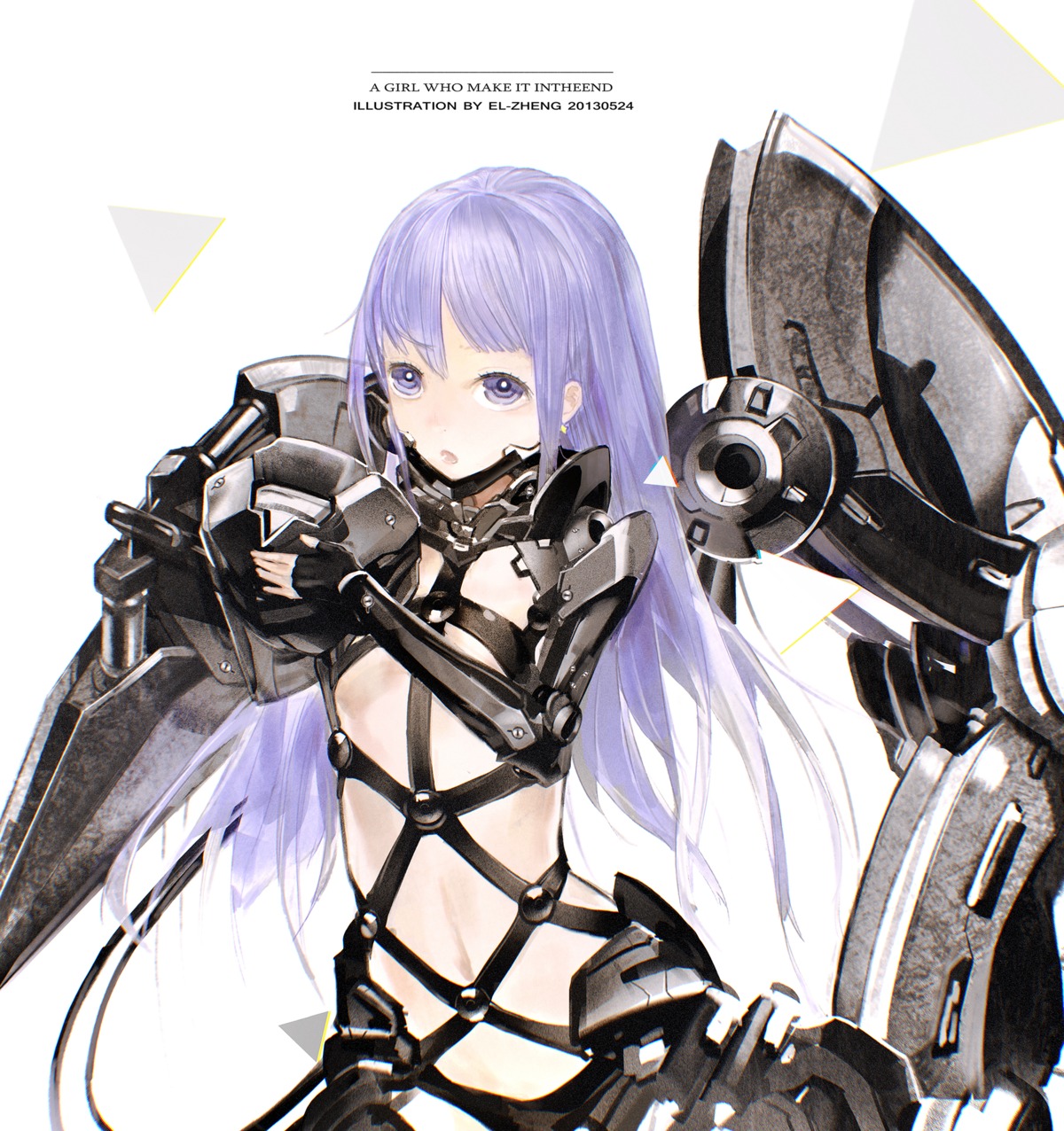 bodysuit el-zheng kaku-san-sei_million_arthur mecha_musume