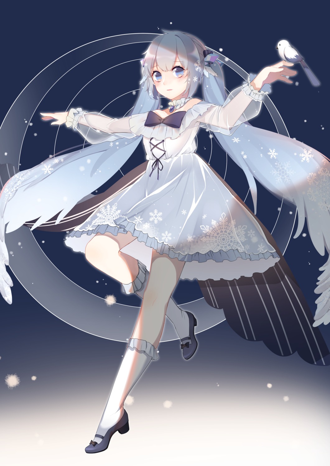 dress freeze hatsune_miku heels vocaloid yuki_miku