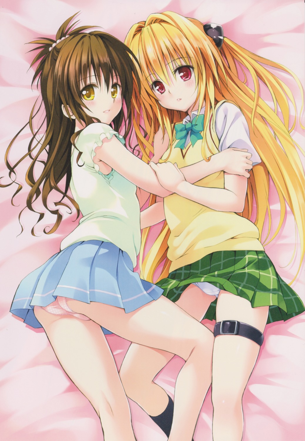 golden_darkness pantsu scanning_artifacts seifuku to_love_ru yabuki_kentarou yuuki_mikan