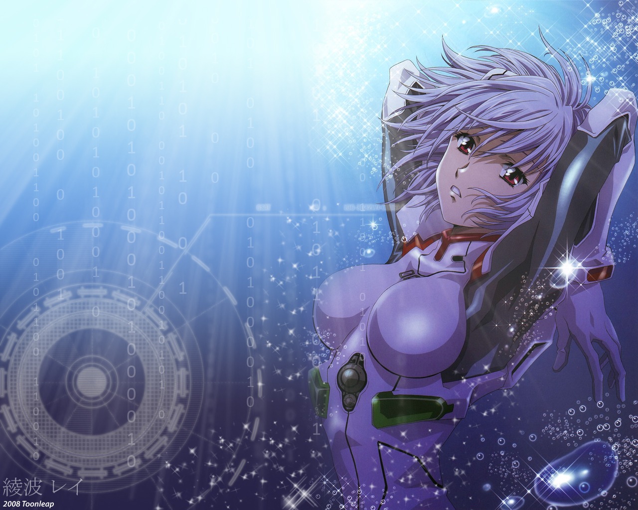 ayanami_rei bodysuit kawarajima_koh neon_genesis_evangelion wallpaper