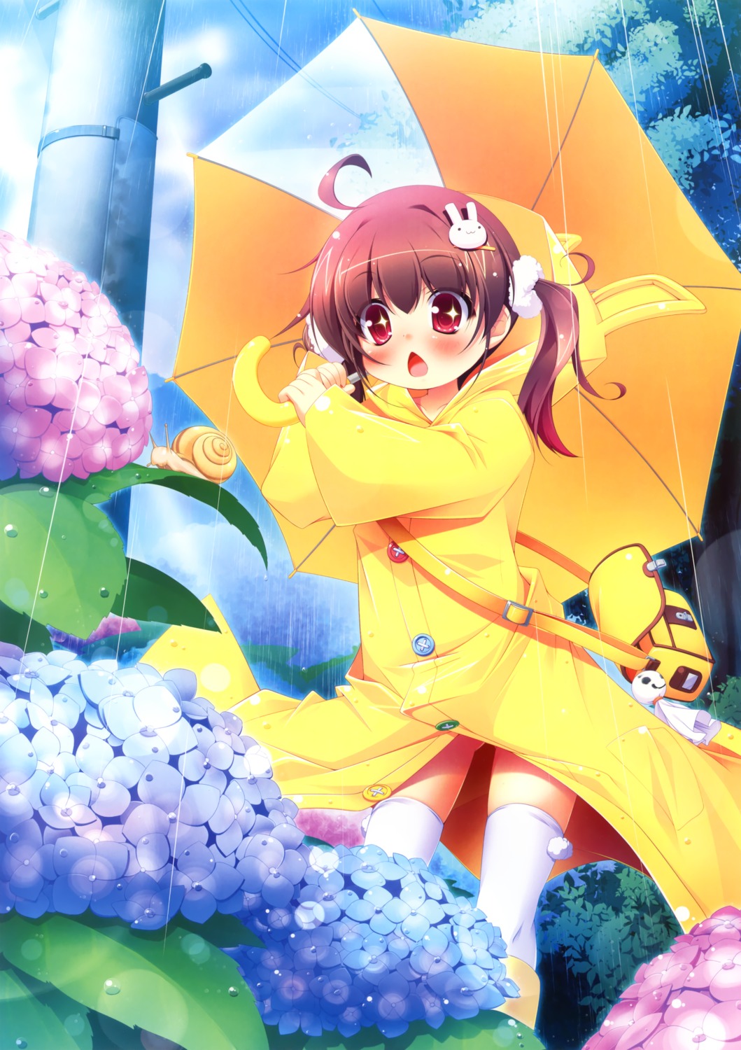 kuwada_yuuki thighhighs umbrella