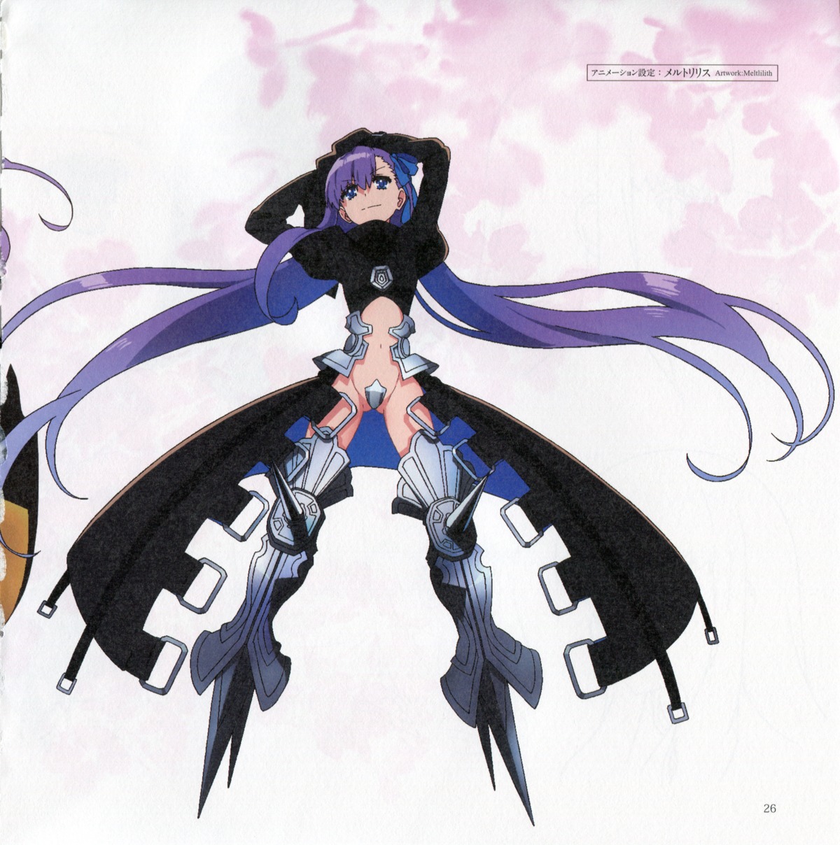 bleed_through fate/extra fate/extra_ccc fate/stay_night meltlilith paper_texture thighhighs type-moon
