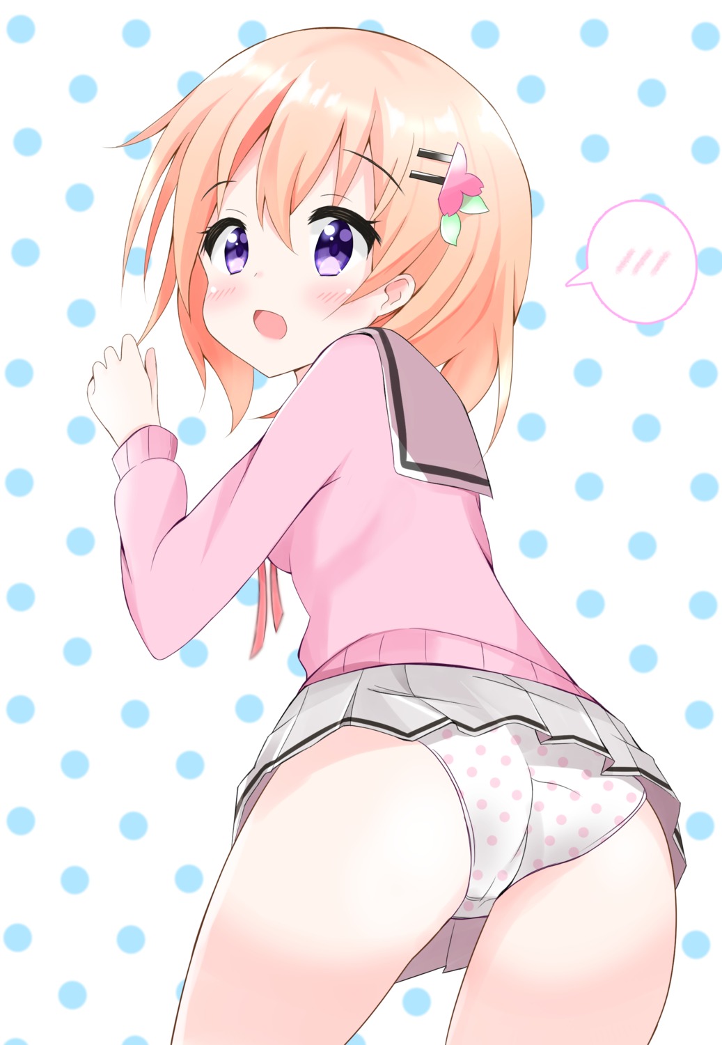 ass gochuumon_wa_usagi_desu_ka? hoto_cocoa komachi* loli pantsu seifuku sweater