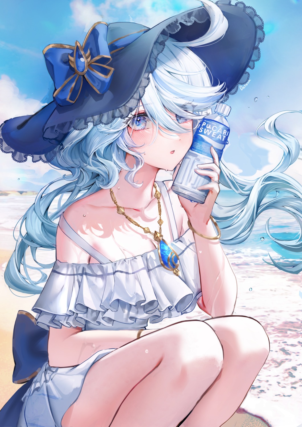 dress furina genshin_impact heterochromia lisi summer_dress