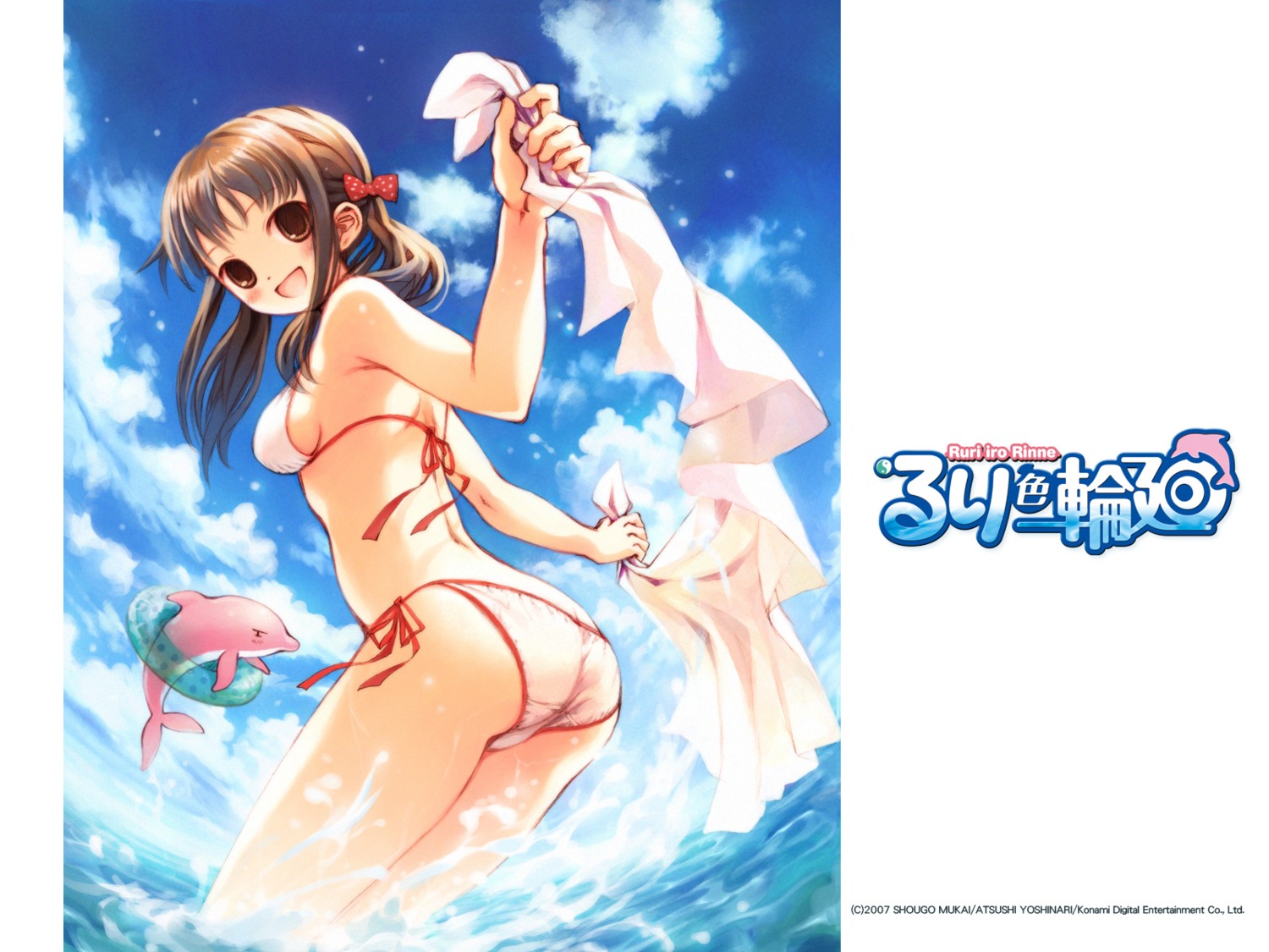 bikini misuzawa_ruri ruri-iro_rinne swimsuits wallpaper yoshinari_atsushi