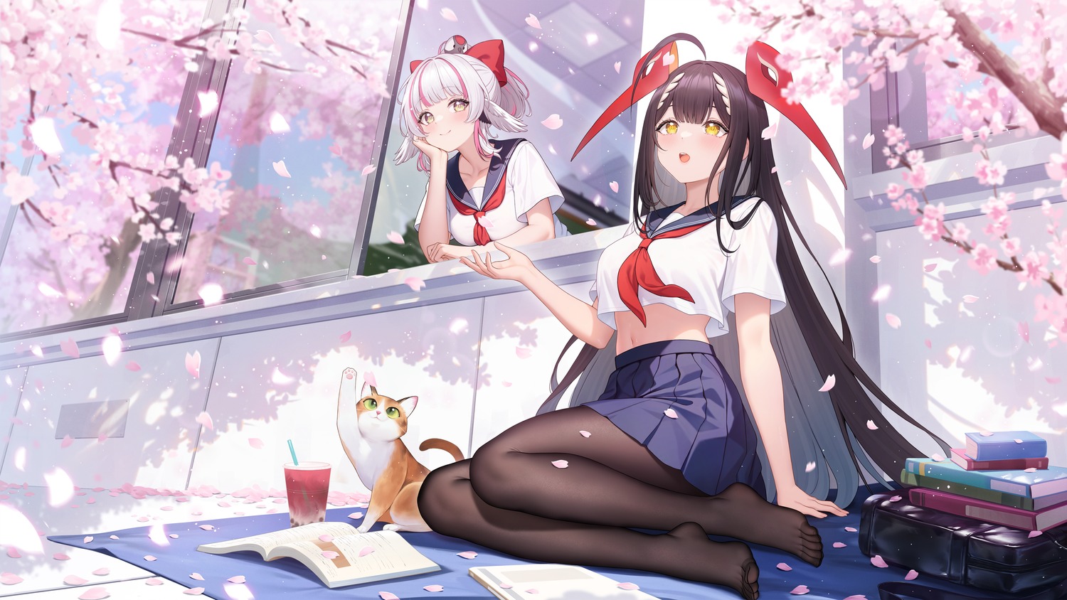 echocalypse fukuro_ko_(greentea) neko pantyhose seifuku