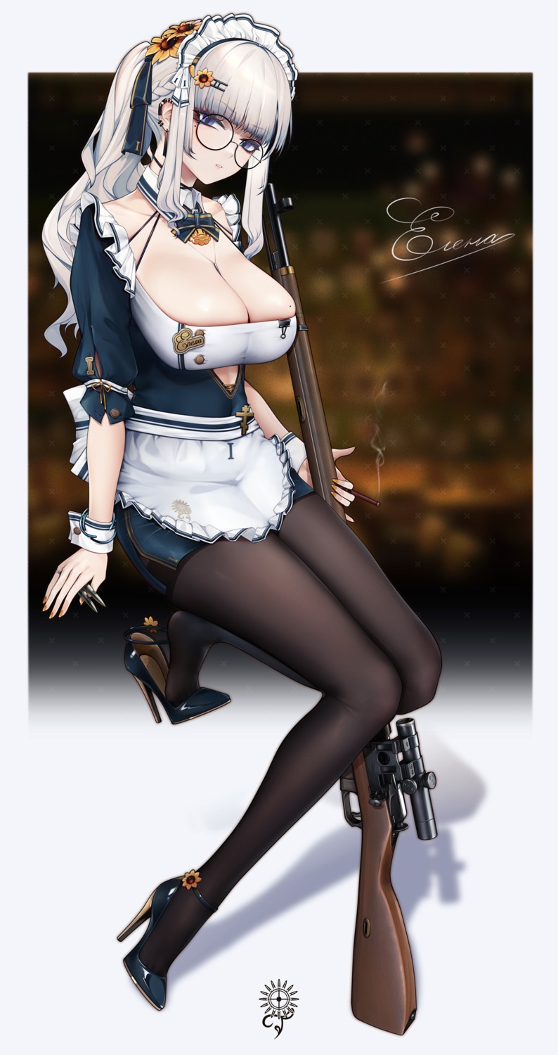 gun heels maid megane no_bra uybh