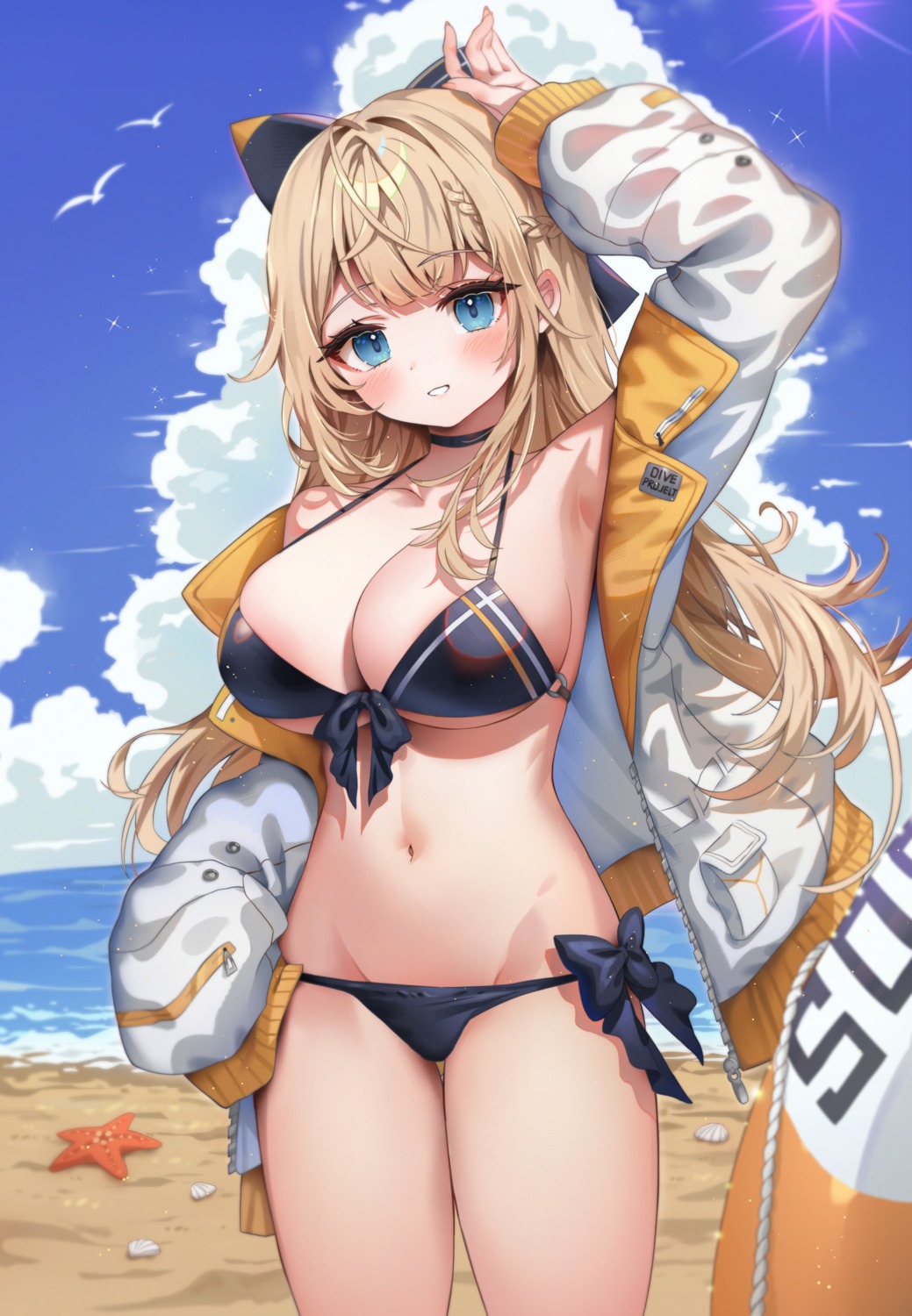 arme_(cgsy7484) bikini open_shirt swimsuits