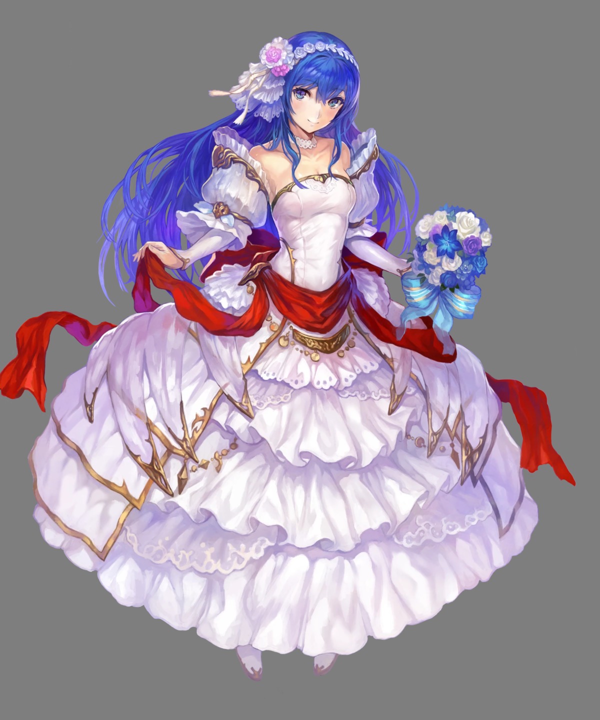 cleavage dress fire_emblem fire_emblem:_monshou_no_nazo fire_emblem_heroes sheeda transparent_png wedding_dress yoshiku