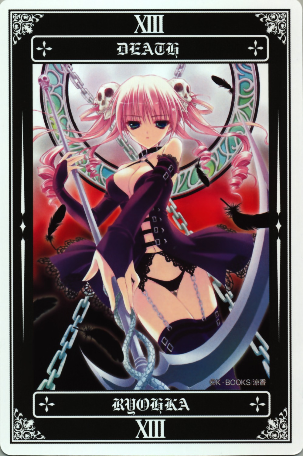 card cleavage garter_belt pantsu ryohka stockings tarot thighhighs weapon