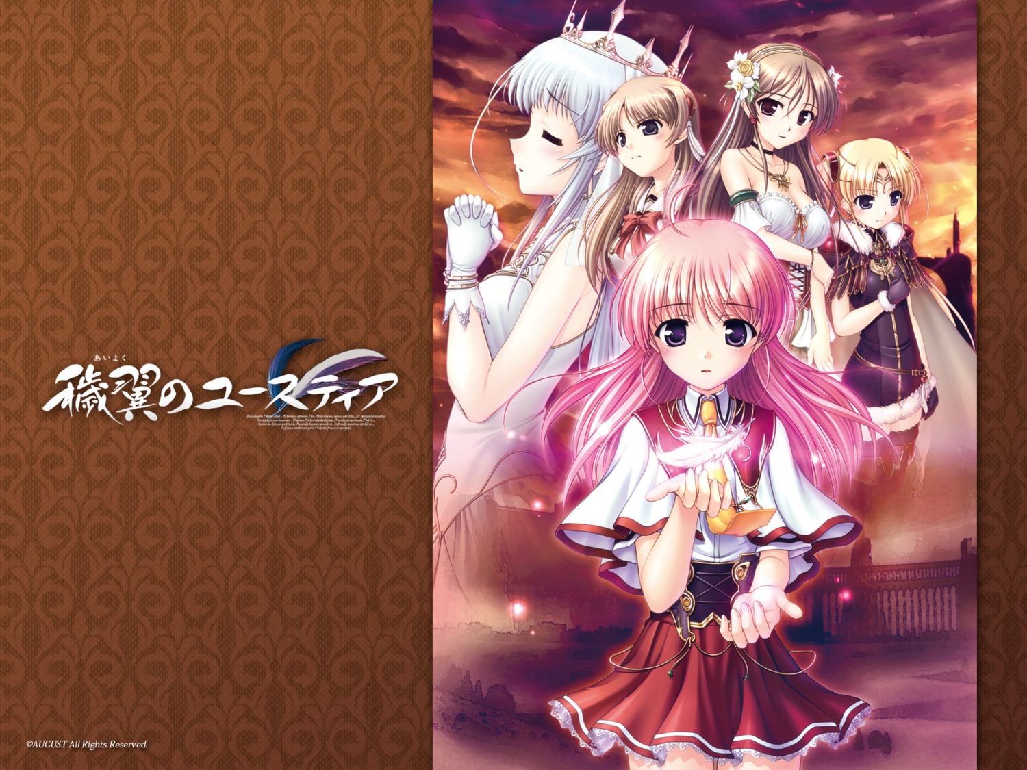 aiyoku_no_eustia august bekkankou eris_floralia eustia_astraea fione_silvaria licia_de_novus_yurii saint_irene wallpaper