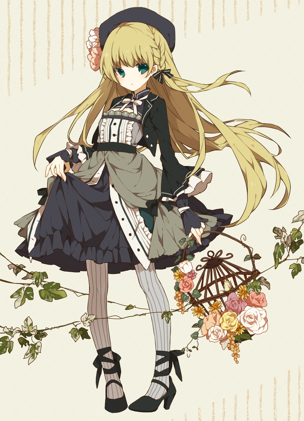 dress lolita_fashion nobuyo_ninomiya pantyhose