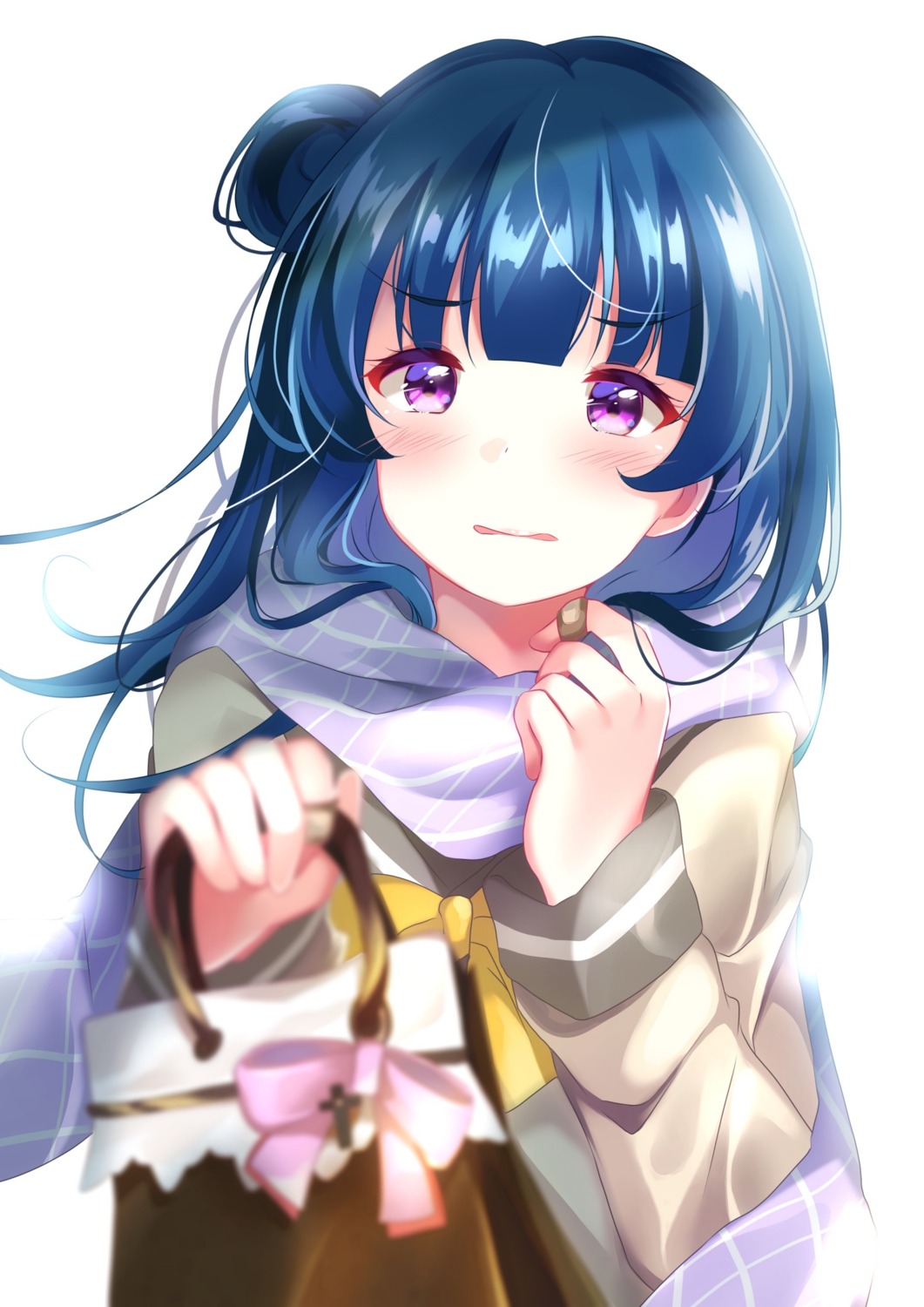 depe love_live!_sunshine!! seifuku tsushima_yoshiko valentine