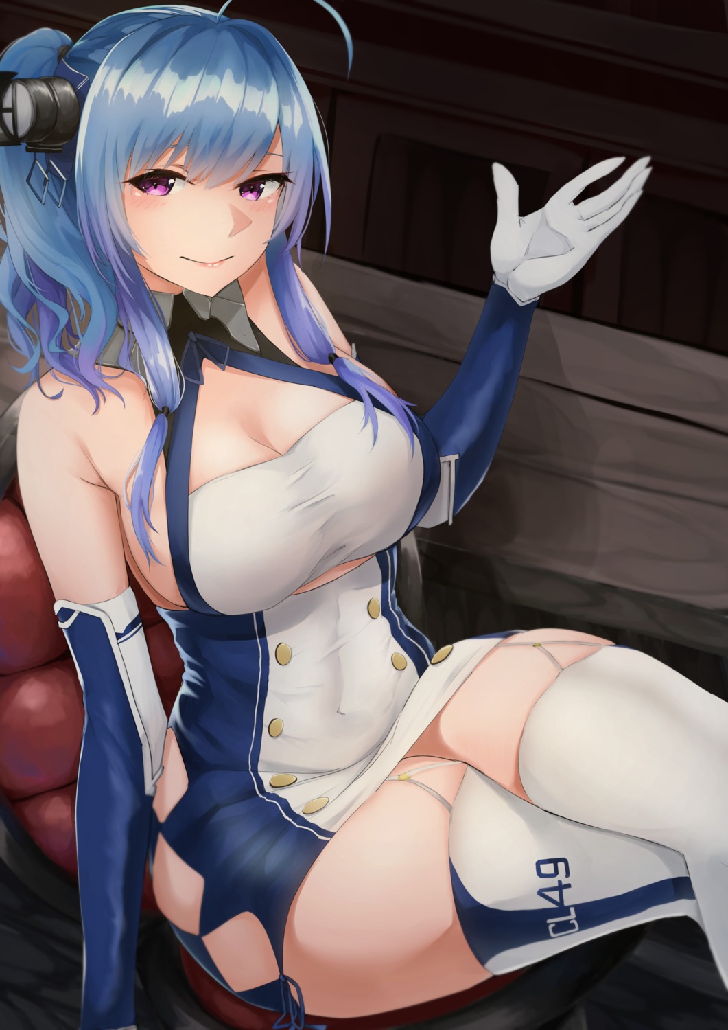 azur_lane cleavage hitsuji_(sheepsb22) st._louis_(azur_lane) stockings thighhighs