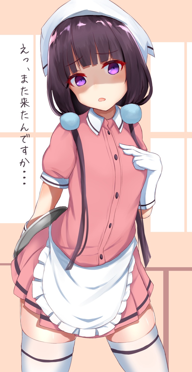 blend_s maid nanakaku sakuranomiya_maika thighhighs translated waitress