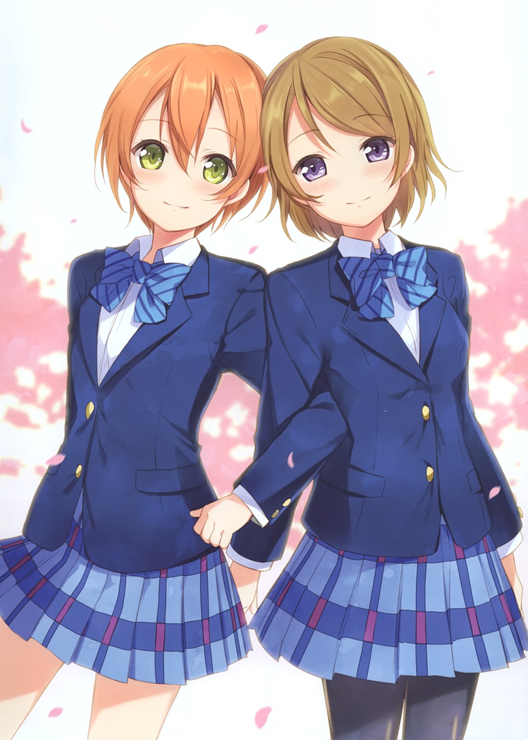 6u eternal_land hoshizora_rin koizumi_hanayo love_live! pantyhose seifuku