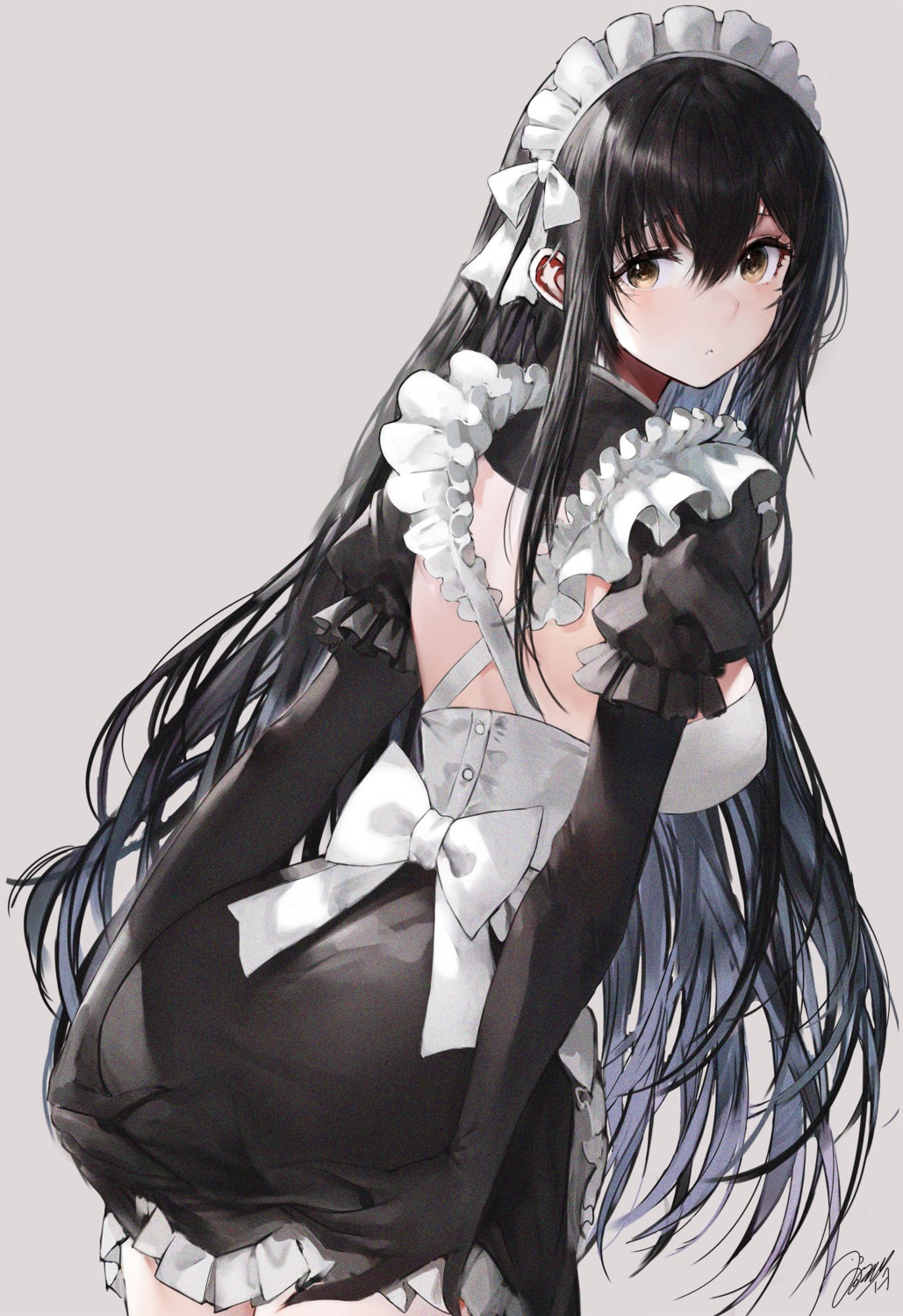 ass_grab haori_io maid skirt_lift