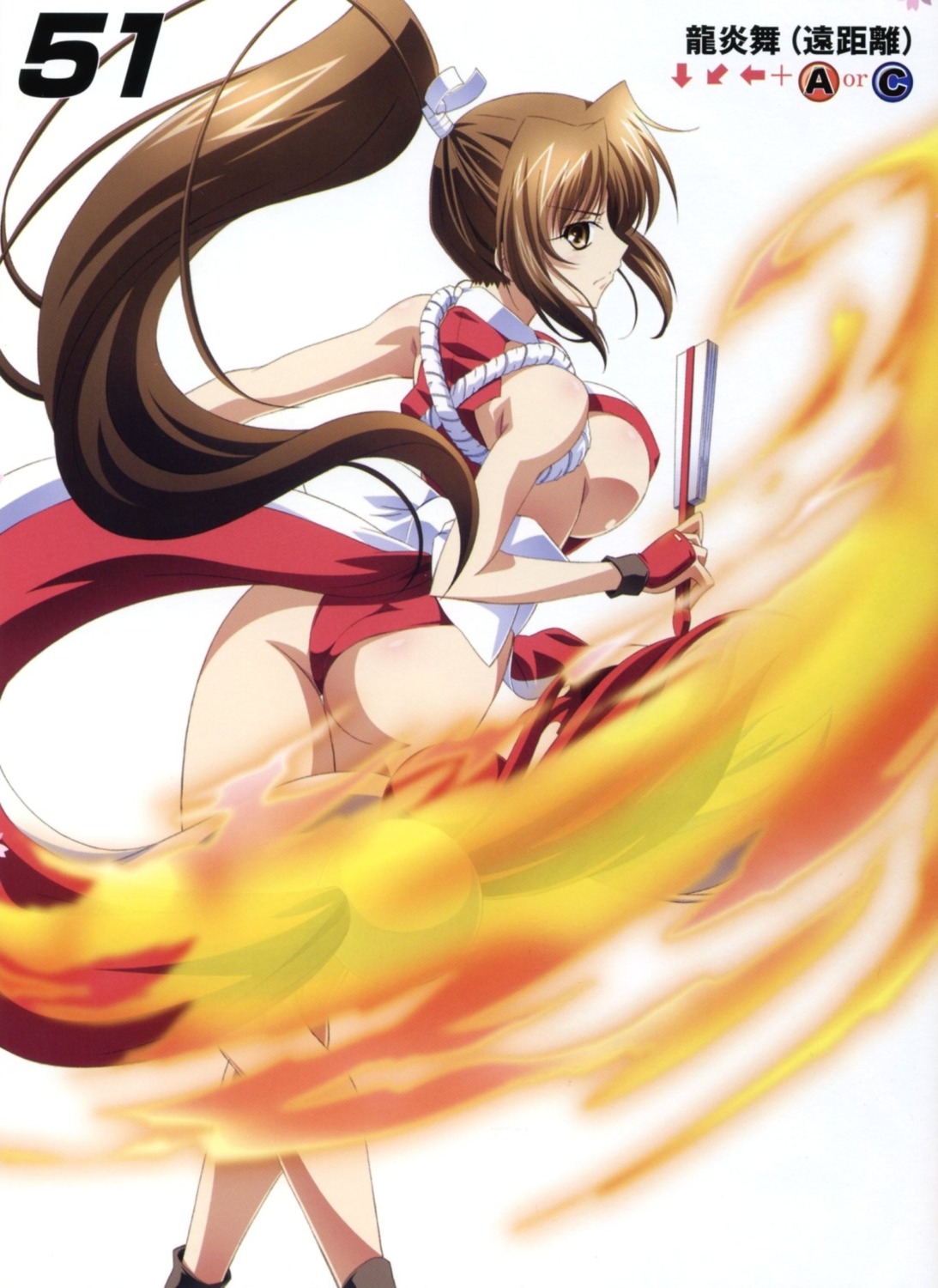 ass izumi_mahiru king_of_fighters queen's_gate shiranui_mai snk