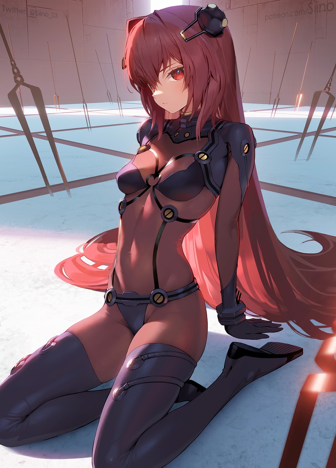 bikini_armor bodysuit fate/grand_order scathach_(fate/grand_order) siino thighhighs