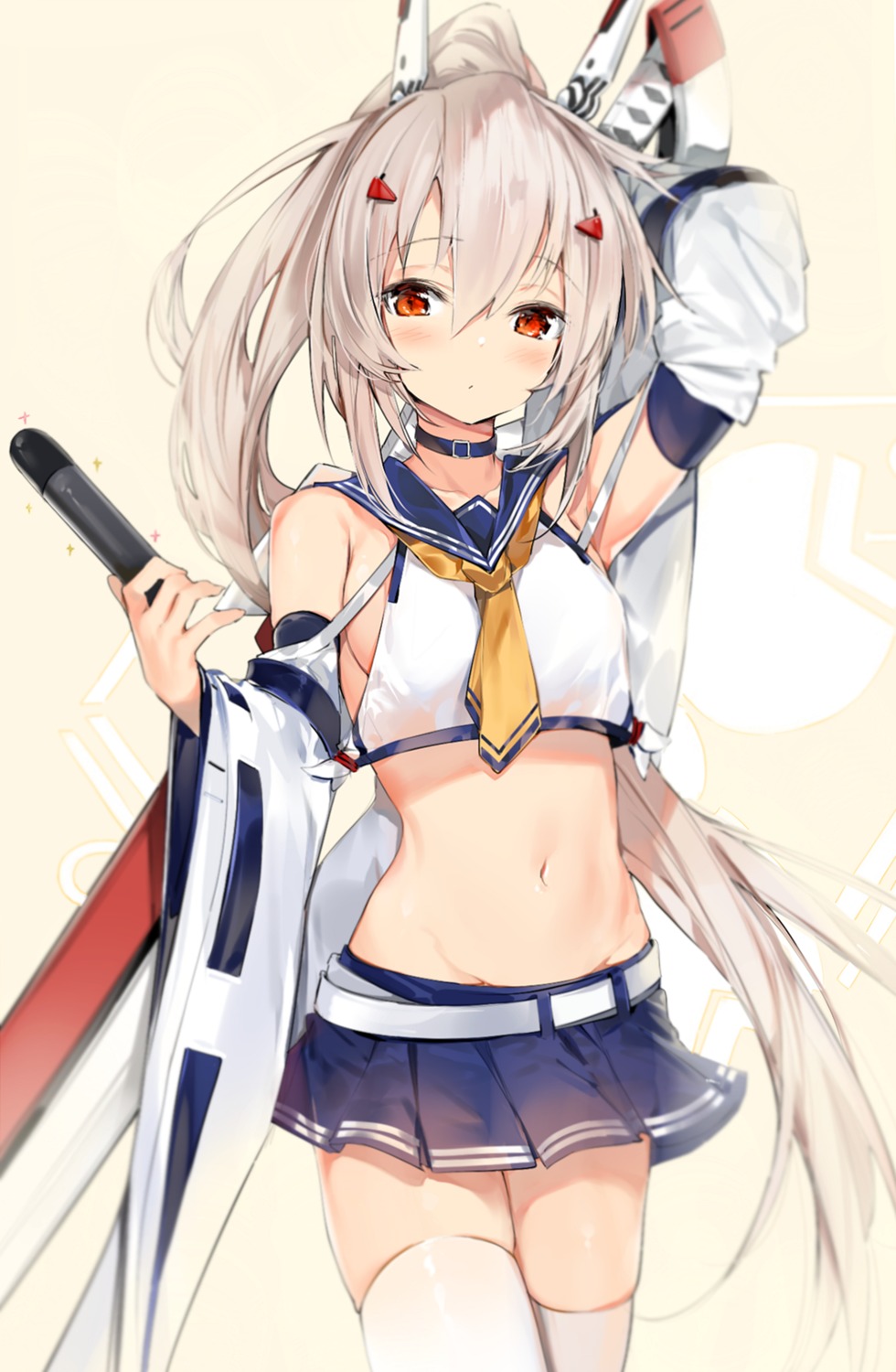 ayanami_(azur_lane) azur_lane seifuku silver_(chenwen) thighhighs