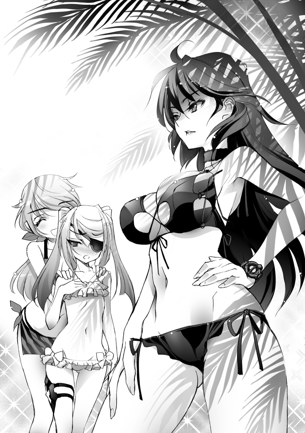 bikini choco garter infinite_stratos laura_bodewig orimura_chifuyu swimsuits