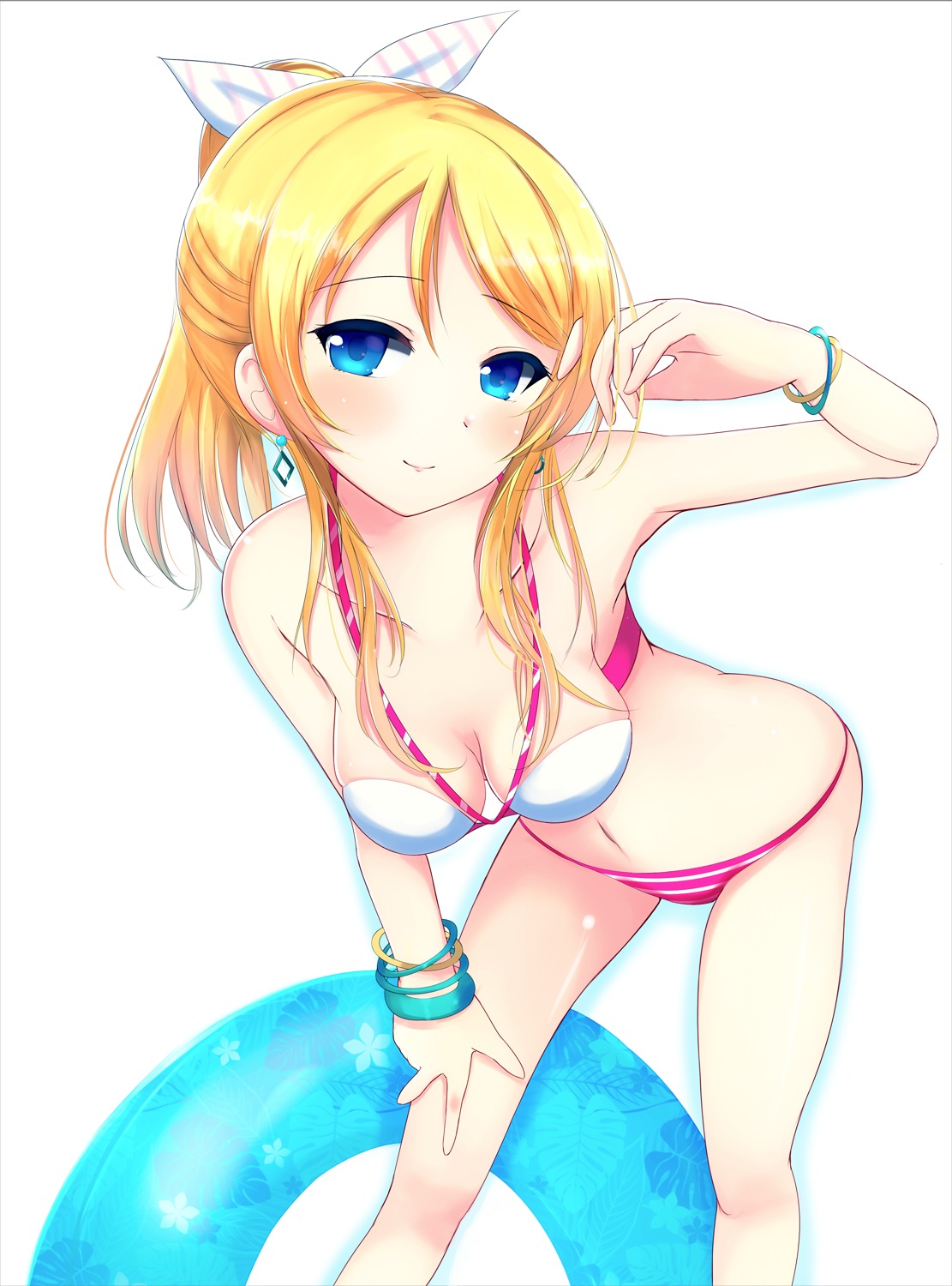 ayase_eli bikini cleavage kiri_frog love_live! swimsuits