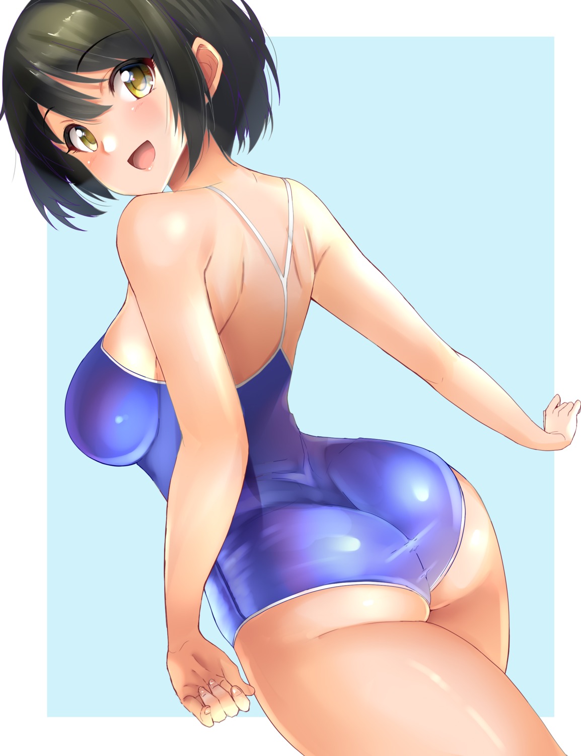 ass kon5283 school_swimsuit swimsuits takafuji_kako the_idolm@ster the_idolm@ster_cinderella_girls