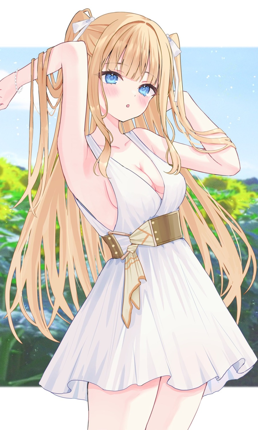 dress indie_virtual_youtuber nanase_crim no_bra suineco summer_dress