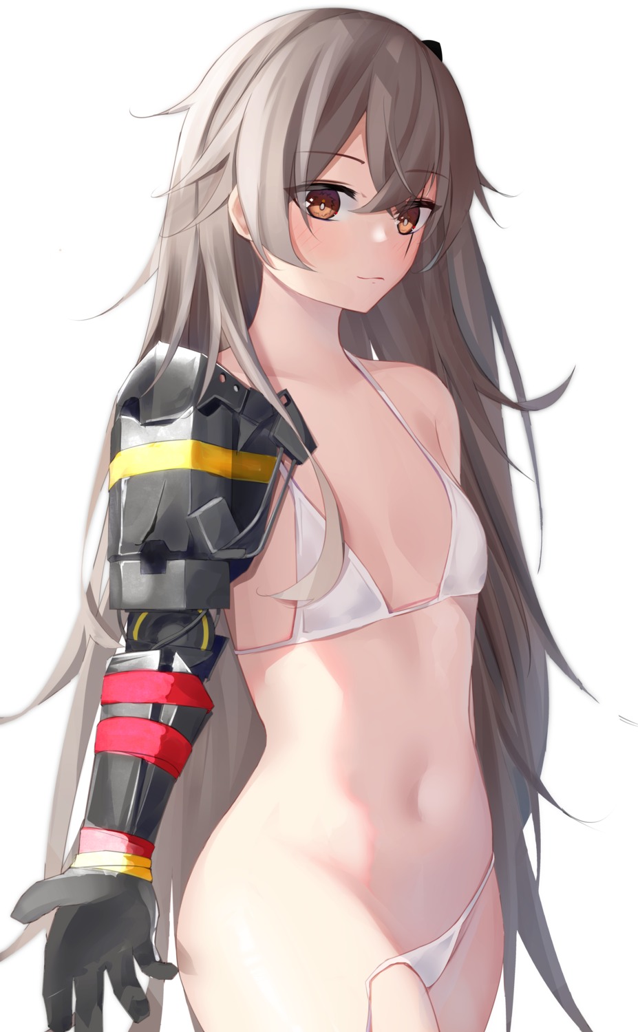 bikini girls_frontline kotoha_(kotoha65) mecha_musume swimsuits ump45_(girls_frontline) wardrobe_malfunction