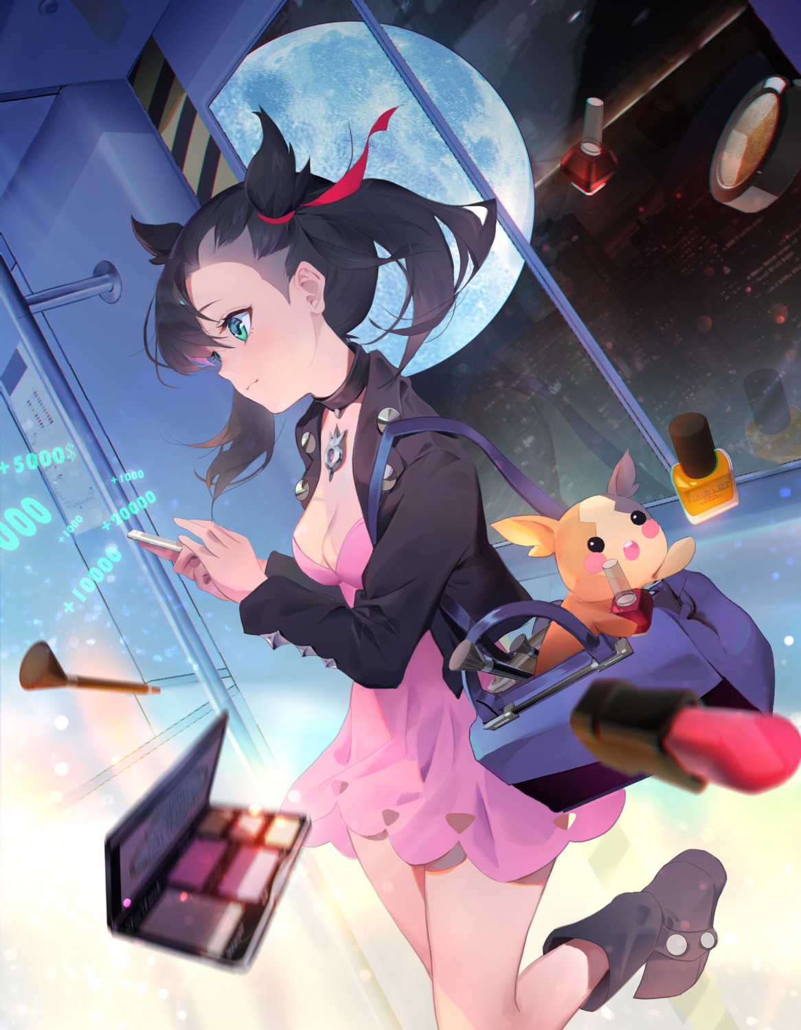 artist_revision dress mary_(pokemon) no_bra pokemon pokemon_swsh somna