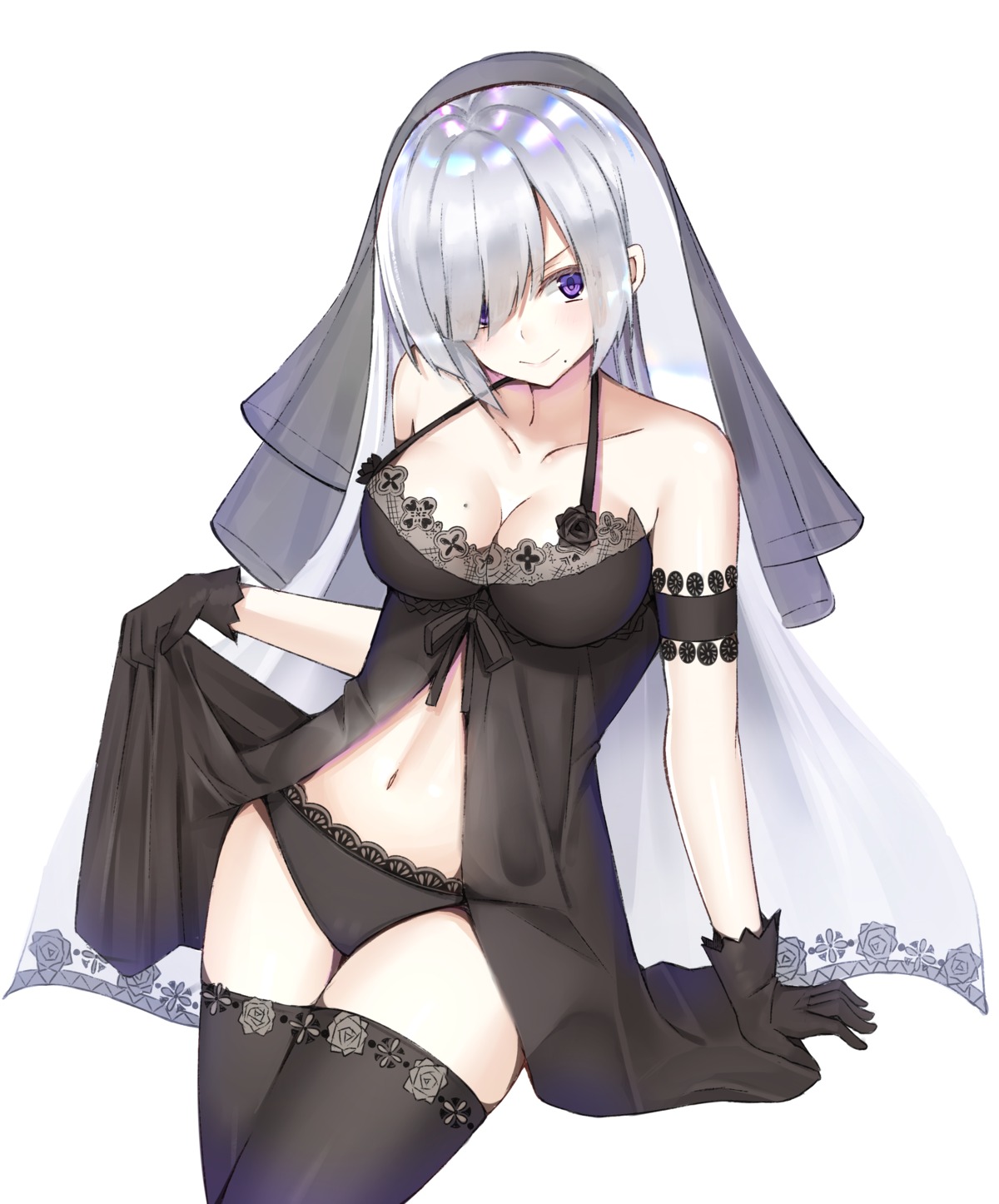 kanikou lingerie pantsu skirt_lift thighhighs